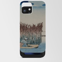 Japanese Woodblock art Famous Places in the Eastern Capital: Omori iPhone Card Case