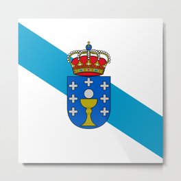 flag of Galicia Metal Print | Vigo, Latin, Graphicdesign, Galicia, Spanish, Galician, Ourense, Catalan, Cantabrian, Pontevedra 