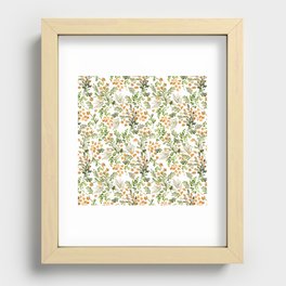 OIN009 Floral Puzzle AOP Recessed Framed Print