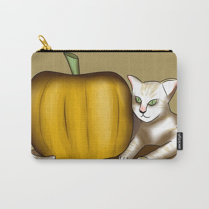 Cat and Pumpkin Carry-All Pouch