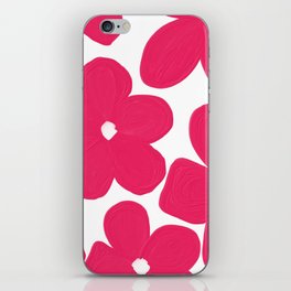 Bold Pink Flowers (Hand Painted) iPhone Skin