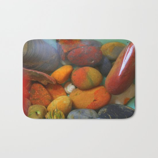 Colorful stones Bath Mat