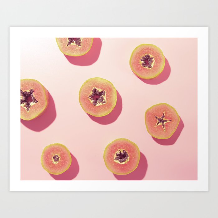 #01_Papaya in pink Art Print