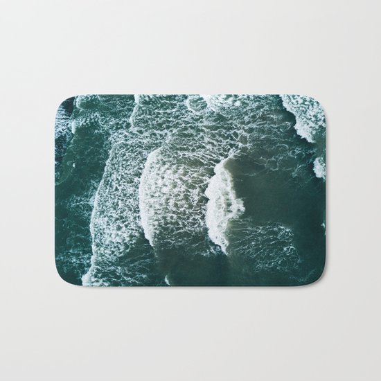 Wavy Waves on a stormy day Bath Mat