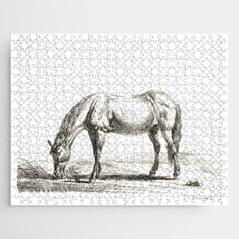 A Grazing Horse - Vintage Illustration Jigsaw Puzzle