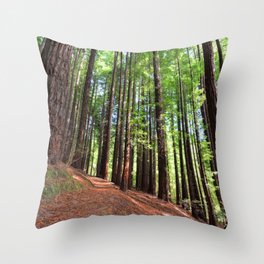 Sequoias in Cabezon de la Sal, Spain. Throw Pillow