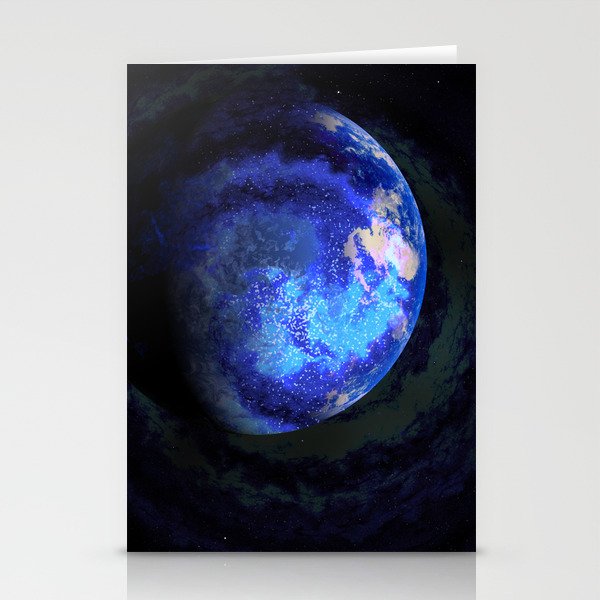 Blue Magic Planet Stationery Cards