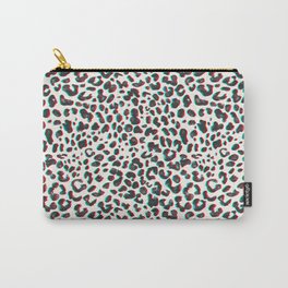 Leopard Print 3D - Black & White Carry-All Pouch