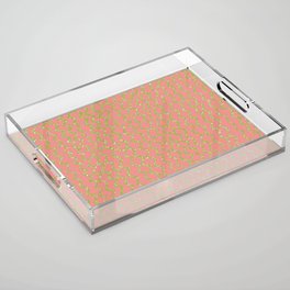 Squiggles In The Sun - Coral Pink and Green Acrylic Tray
