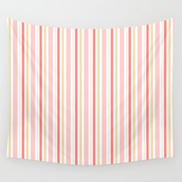 Strawberry Cake Stripes  Wall Tapestry