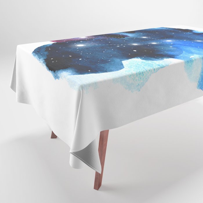 Taurus Zodiac Sign - Watercolor Star Constellation Tablecloth