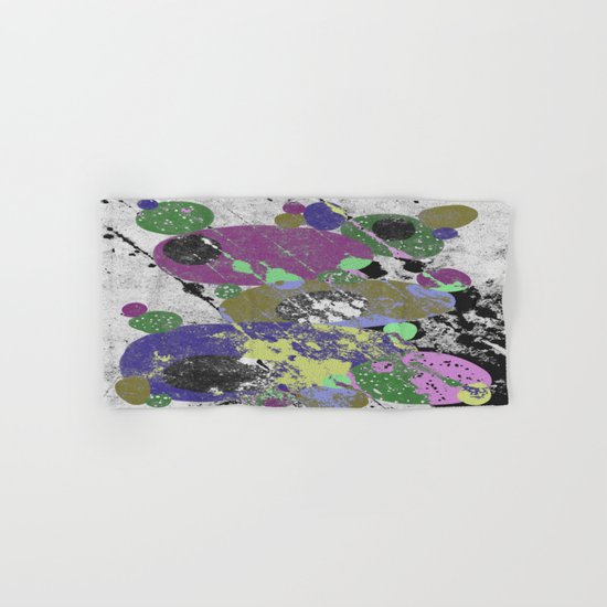 Stack Em Up! - Abstract, textured, pastel coloured artwork Hand & Bath Towel