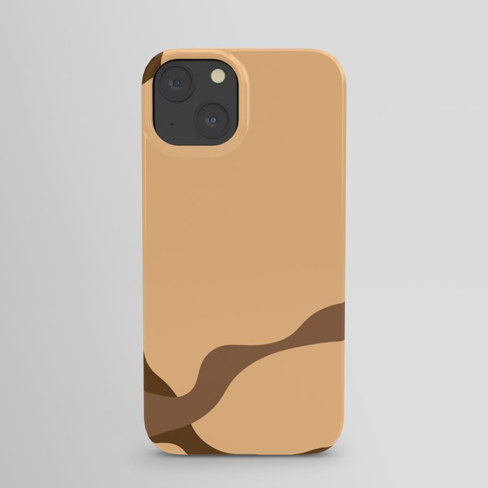 Abstract Pattern in Chocolate Milk Brown iPhone Case