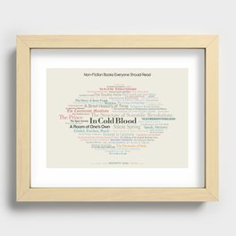 Non-Fiction Books Everyone Should Read Recessed Framed Print