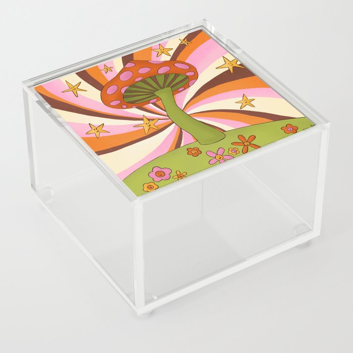 Seventies mushroom dream Acrylic Box