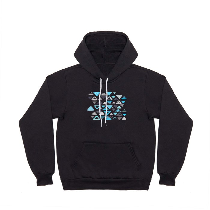 Summer Turquoise Triangles on Grey Hoody