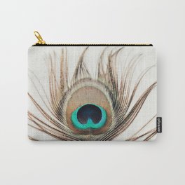 Peacock Feather Print - Elegant Bird Feathers photography by Ingrid Beddoes Carry-All Pouch