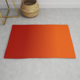 Ombre in Red Orange Area & Throw Rug