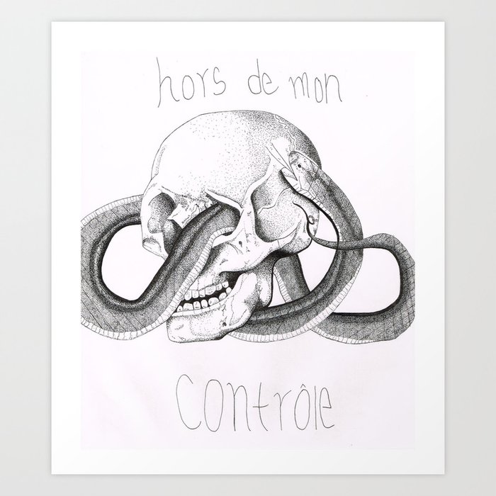 hors de mon contrôle Art Print