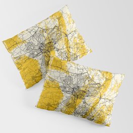 Preston - England Map Drawing - Artistic  Pillow Sham