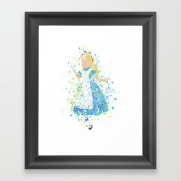 Princess Alice in Wonderland Watercolor silhouette Fine Art Print high quality illustration Framed Art Print