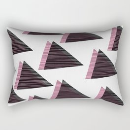 Pink Triangles III Rectangular Pillow
