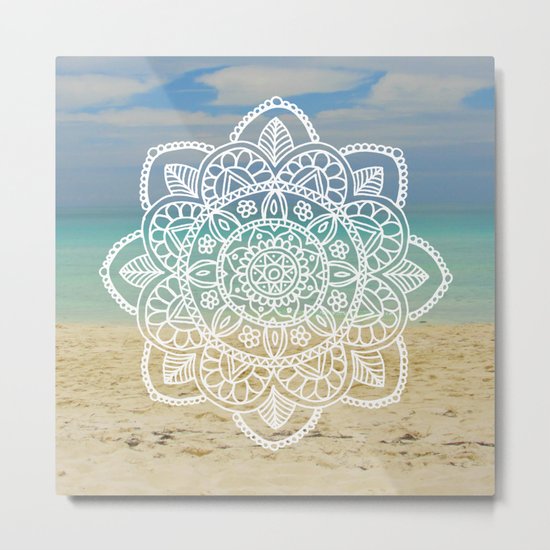 Beach Mandala Metal Print
