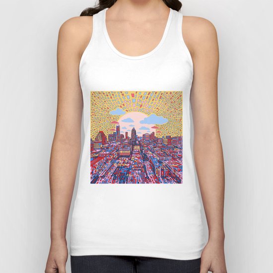 austin texas city skyline Unisex Tank Top