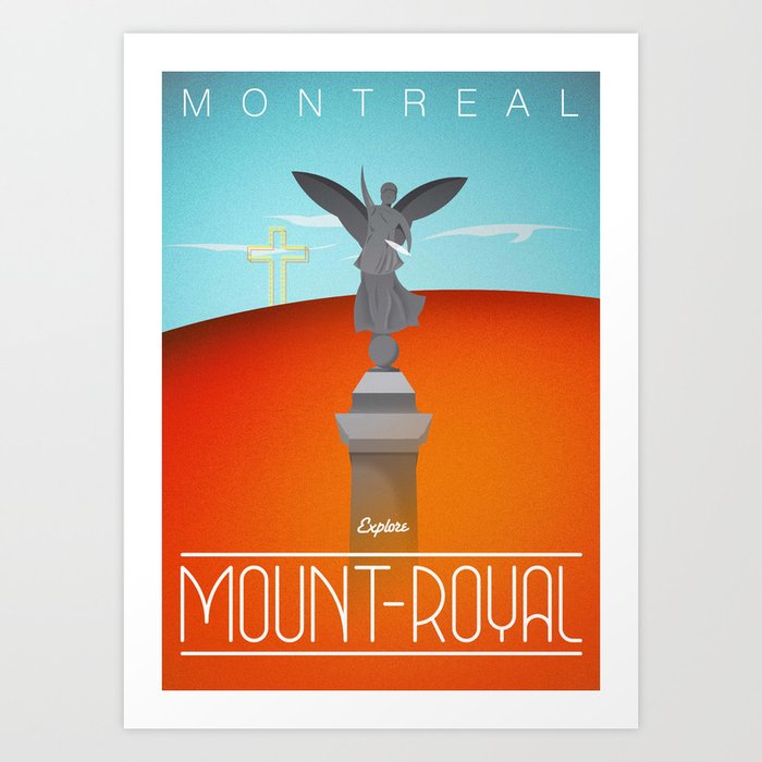 Mount Royal Montreal Vintage Poster Art Print By Arnauddx Society6
