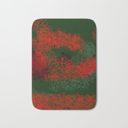 Christmas Fantasy in green and red Bath Mat