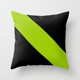 Oblique dark and green Throw Pillow