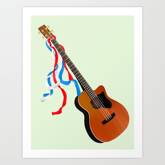 Acoustic Bass Art Print