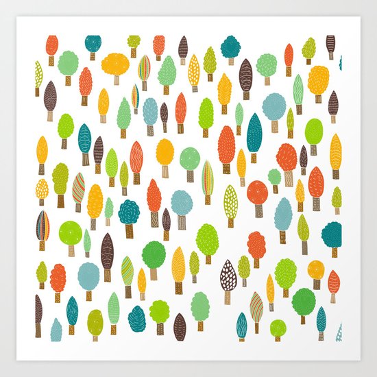 Wood U Colorful Art Print
