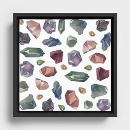 Gemstones and Crystals Framed Canvas