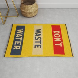 Don’t waste water | vintage aesthetic Rug