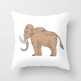 Woolly Mammoth Side Drawing Deko-Kissen | Mammuthus, Wildlife, Elephant, Illustration, Animal, Vector, Digital, Graphicdesign, Woolymammoth, Species 