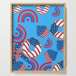 Fourth Of July Pattern  Serving Tray