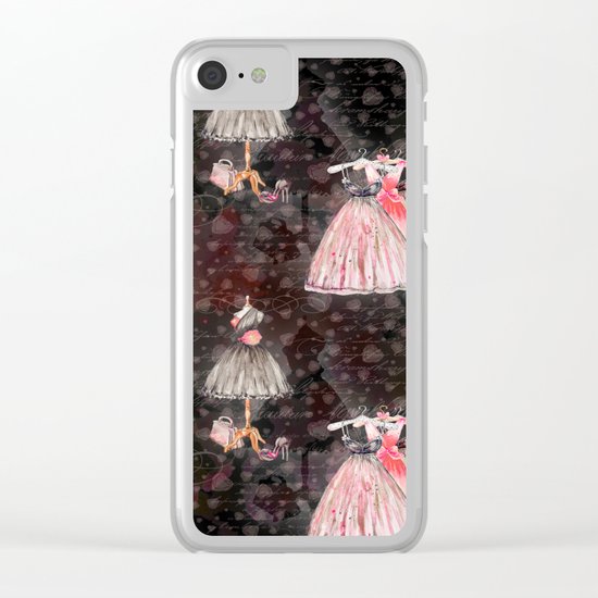 Black dress fashion #5 Clear iPhone Case