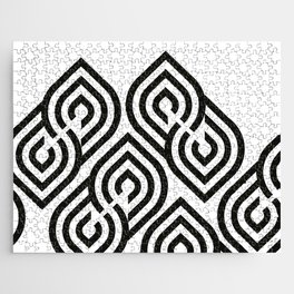 Pattern black and white decor geometric Jigsaw Puzzle