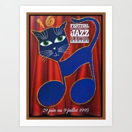 1995 Montreal Jazz Festival Cool Cats Poster Gig Advertisement Art Print