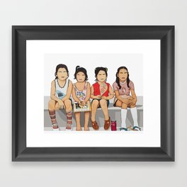 Little Chicas Framed Art Print