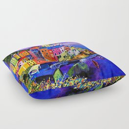 Manarola Cinque Terre Floor Pillow