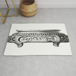 Elegant Decorative Design (1862) from Gazette Des Beaux-Arts a French art review Rug