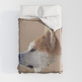 Akita low poly. Duvet Cover