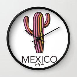 Mexico "go by air" Wall Clock