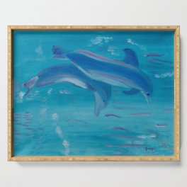 Graceful Dolphins Serving Tray