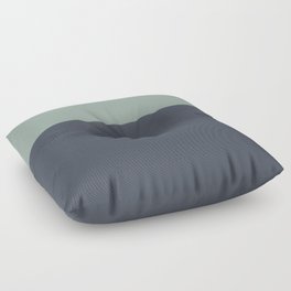 Navy Gray Blue Green Celadon Sage Minimalist Solid Stripe Color Block Pattern Floor Pillow