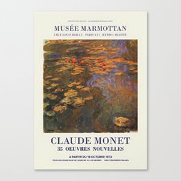 Claude Monet Exhibition Poster Canvas Print