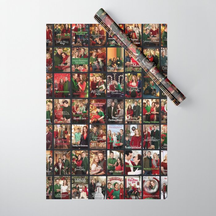 hallmark movies collage christmas Wrapping Paper by hillarymoore