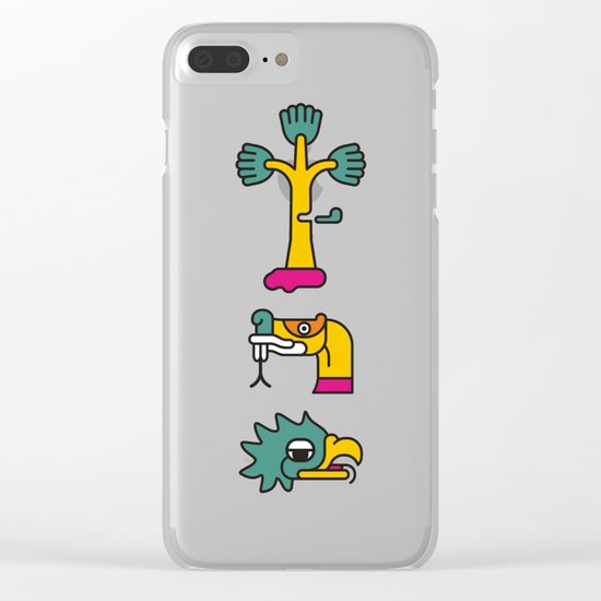 Aztec Glyphs ~3 Clear iPhone Case